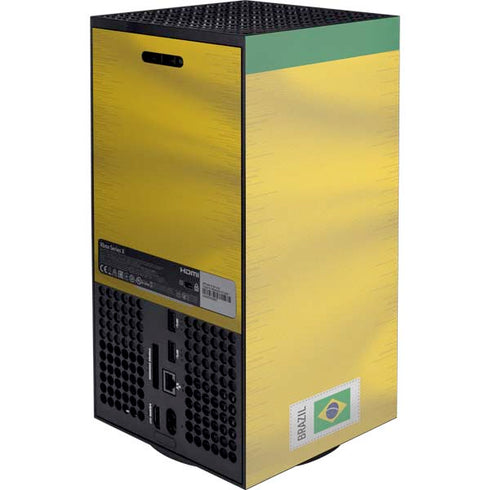 Brazil Soccer Flag XBox Series X Digital Edition Console Skin
