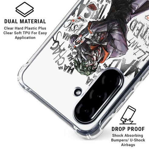 DC Comics The Joker Brilliantly Twisted Galaxy A36 5G Clear Case