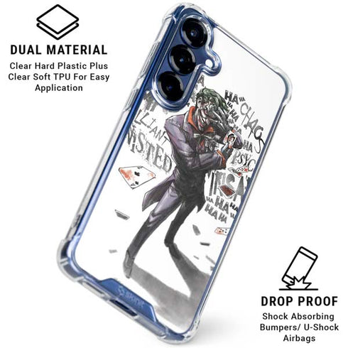 DC Comics The Joker Brilliantly Twisted Galaxy S25 Clear Case