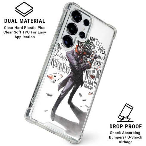 DC Comics The Joker Brilliantly Twisted Galaxy S25 Ultra Clear Case