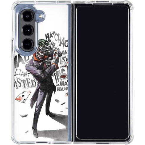 DC Comics The Joker Brilliantly Twisted Galaxy Z Fold5 5G Clear Case
