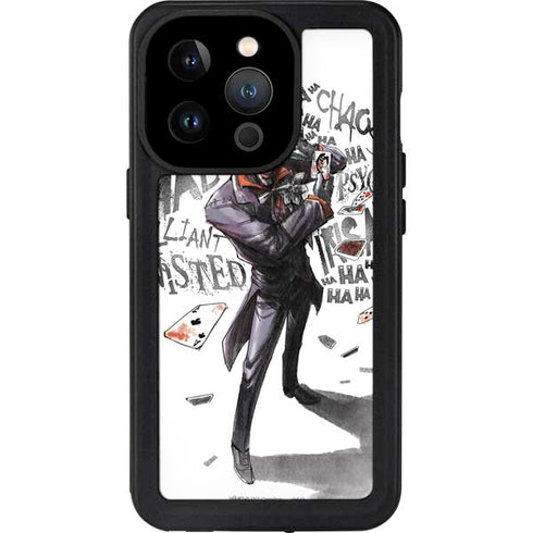 DC Comics The Joker Brilliantly Twisted iPhone 15 Pro Waterproof Case
