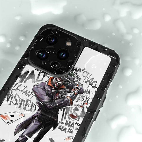 DC Comics The Joker Brilliantly Twisted iPhone 15 Pro Waterproof Case
