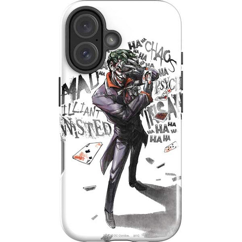 DC Comics The Joker Brilliantly Twisted iPhone 16 Impact Case
