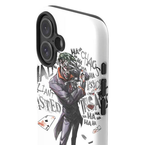 DC Comics The Joker Brilliantly Twisted iPhone 16 Impact Case