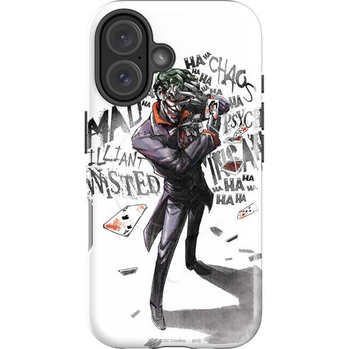 DC Comics The Joker Brilliantly Twisted iPhone 16 Magsafe Impact Case
