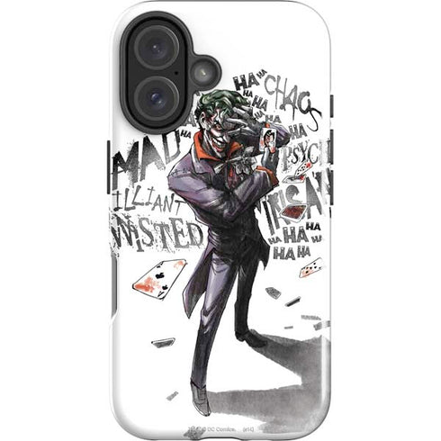 DC Comics The Joker Brilliantly Twisted iPhone 16 Plus Impact Case