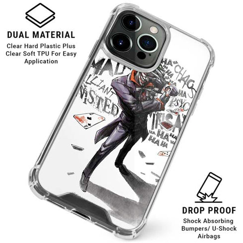 DC Comics The Joker Brilliantly Twisted iPhone 16 Pro Clear Case