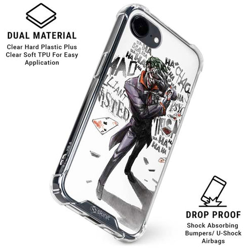 DC Comics The Joker Brilliantly Twisted iPhone 16e Clear Case