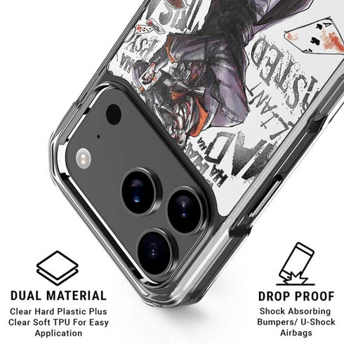 DC Comics The Joker Brilliantly Twisted iPhone 18 Pro Clear Case