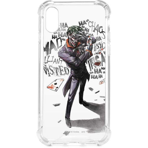 DC Comics The Joker Brilliantly Twisted iPhone XS Clear Case