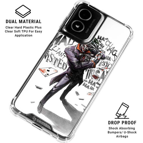 DC Comics The Joker Brilliantly Twisted Moto G Power 5G (2024) Clear Case