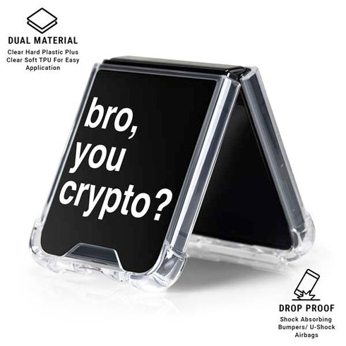 Bro You Crypto Galaxy Z Flip6 Clear Case