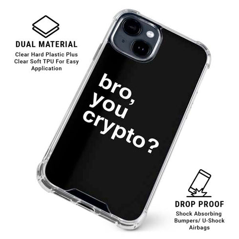 Bro You Crypto iPhone 15 Clear Case