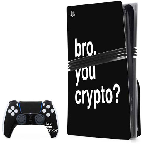 Bro You Crypto PS5 Pro Disk Bundle Skin