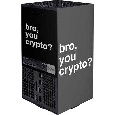 Bro You Crypto XBox Series X Digital Edition Console Skin