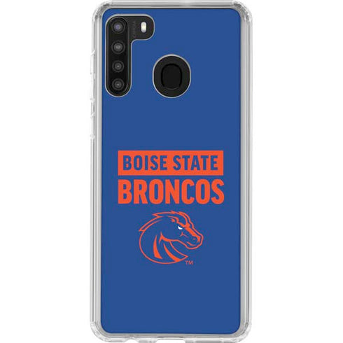 Boise State University Broncos Galaxy A21 Clear Case