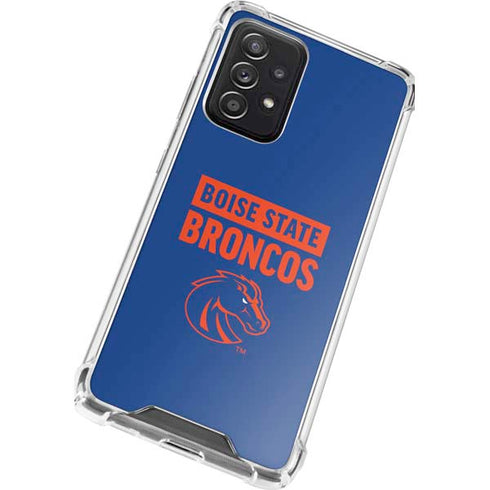 Boise State University Broncos Galaxy A72 5G Clear Case