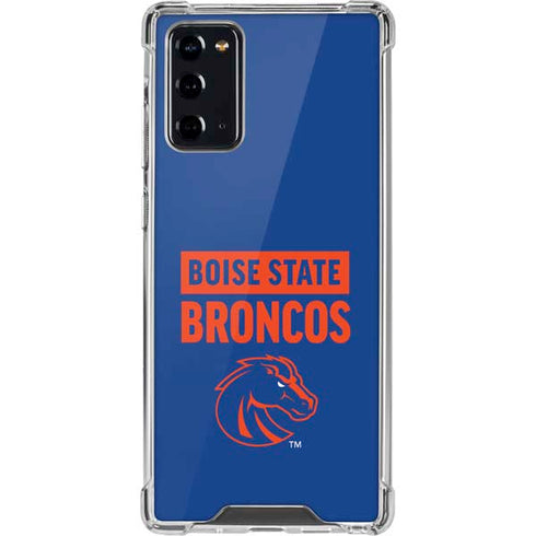 Boise State University Broncos Galaxy Note20 5G Clear Case