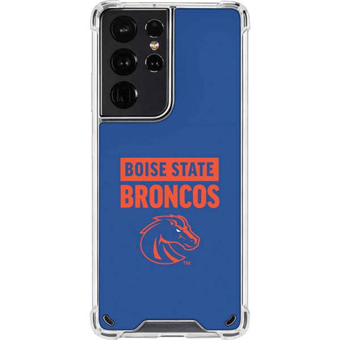 Boise State University Broncos Galaxy S21 Ultra 5G Clear Case