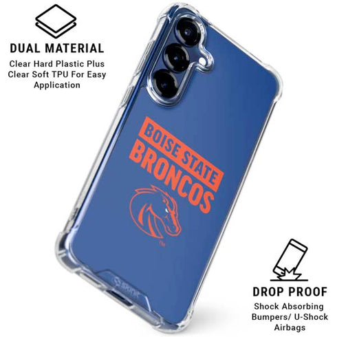Boise State University Broncos Galaxy S25 Plus Clear Case