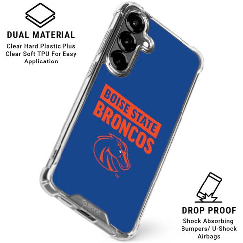 Boise State University Broncos Galaxy S26 Clear Case