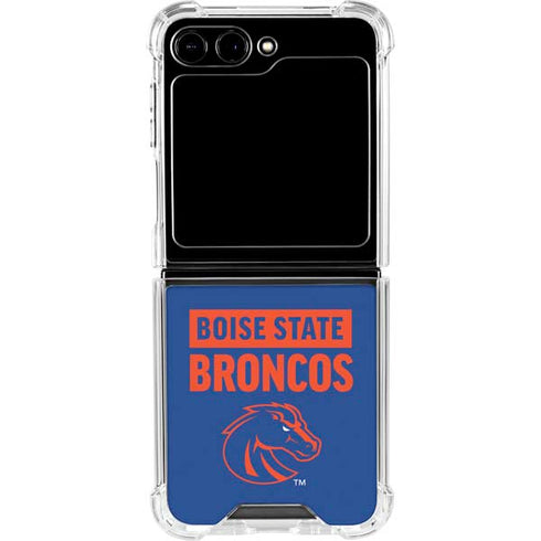 Boise State University Broncos Galaxy Z Flip5 5G Clear Case