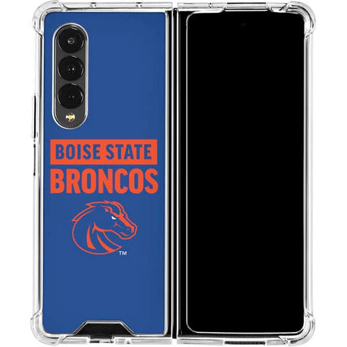 Boise State University Broncos Galaxy Z Fold4 5G Clear Case
