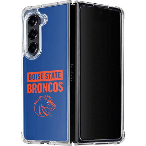 Boise State University Broncos Galaxy Z Fold5 5G Clear Case
