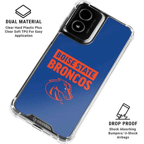 Boise State University Broncos Moto G Power 5G (2024) Clear Case
