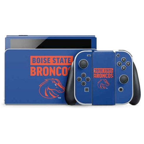 Boise State University Broncos Nintendo Switch OLED (2021) Skin