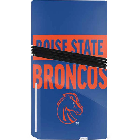 Boise State University Broncos PS5 Pro Disk Bundle Skin
