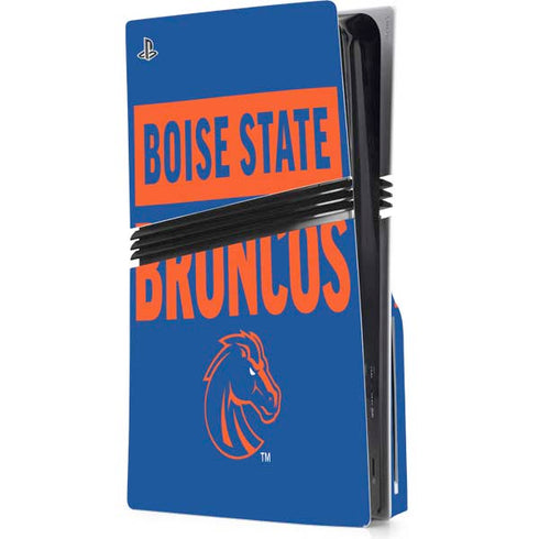 Boise State University Broncos PS5 Pro Disk Console Skin