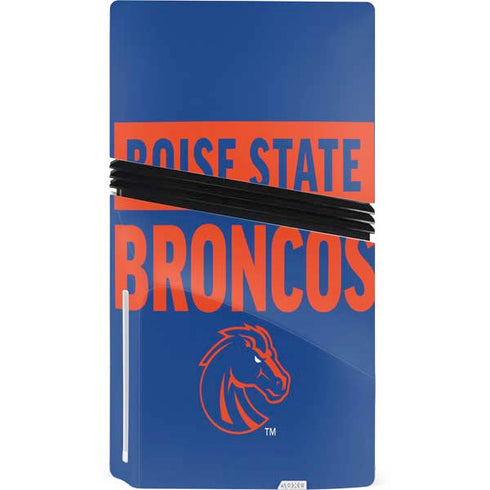 Boise State University Broncos PS5 Pro Disk Console Skin