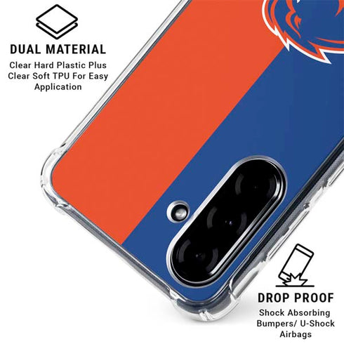Boise State University Broncos Checkered Galaxy A36 5G Clear Case