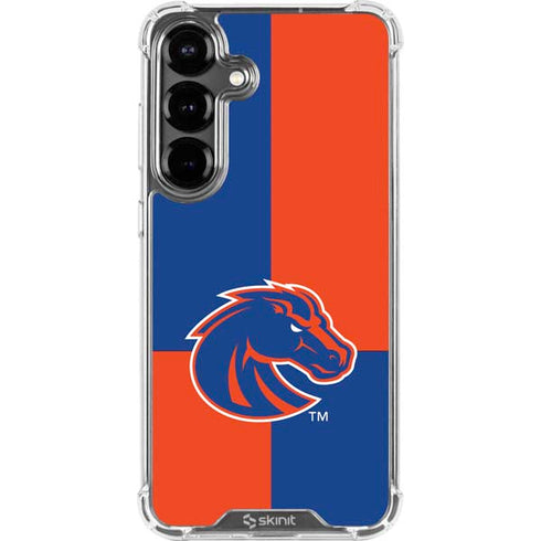 Boise State University Broncos Checkered Galaxy S26 Clear Case