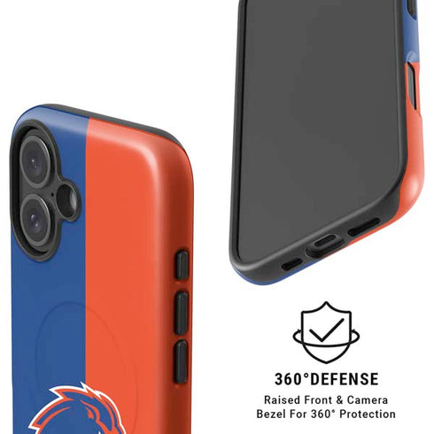 Boise State University Broncos Checkered iPhone 16 Magsafe Impact Case