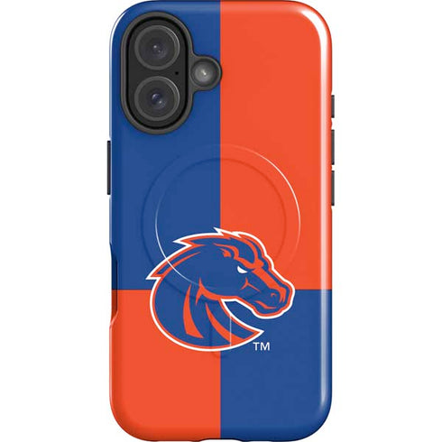 Boise State University Broncos Checkered iPhone 16 Plus Magsafe Impact Case