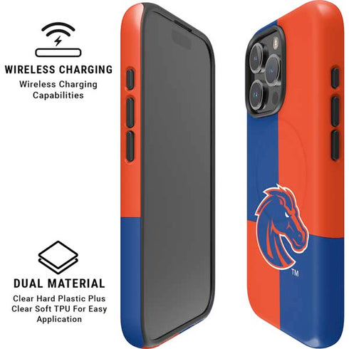 Boise State University Broncos Checkered iPhone 16 Pro Max Magsafe Impact Case