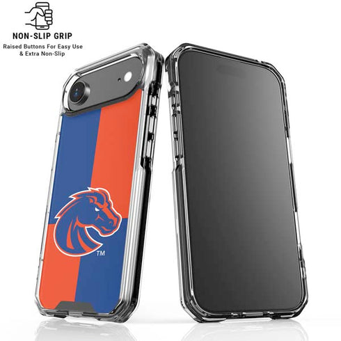 Boise State University Broncos Checkered iPhone 17 Air Clear Case