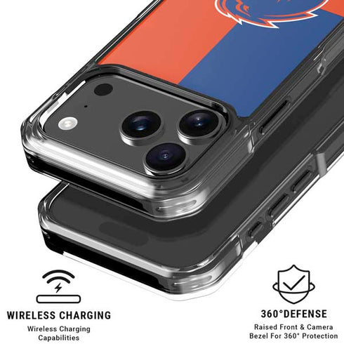 Boise State University Broncos Checkered iPhone 17 Pro Clear Case