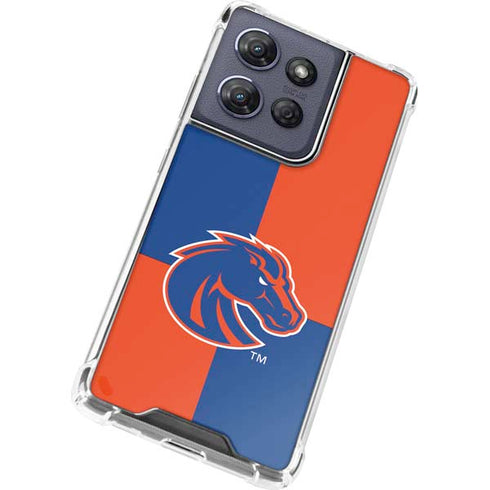 Boise State University Broncos Checkered Moto G Power 5G (2025) Clear Case