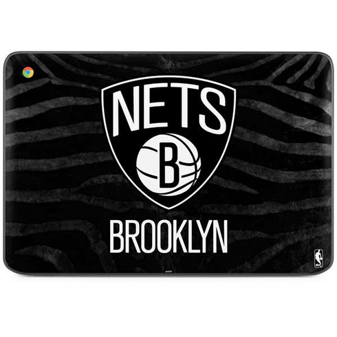 NBA Brooklyn Nets Black Animal Print HP Chromebook Skin