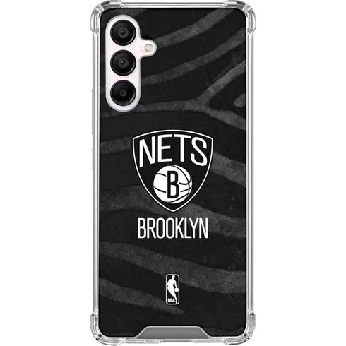 NBA Brooklyn Nets Black Animal Print Galaxy A16 5G Clear Case