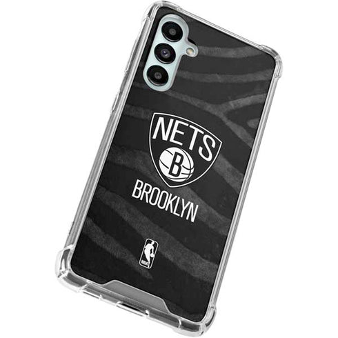 NBA Brooklyn Nets Black Animal Print Galaxy A16 5G Clear Case
