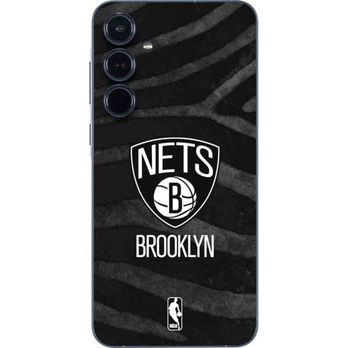 NBA Brooklyn Nets Black Animal Print Galaxy A35 5G Skin