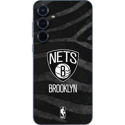 NBA Brooklyn Nets Black Animal Print Galaxy A55 5G Skin