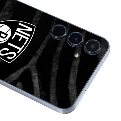 NBA Brooklyn Nets Black Animal Print Galaxy A55 5G Skin