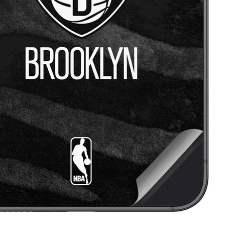 NBA Brooklyn Nets Black Animal Print Galaxy S25 Plus Skin