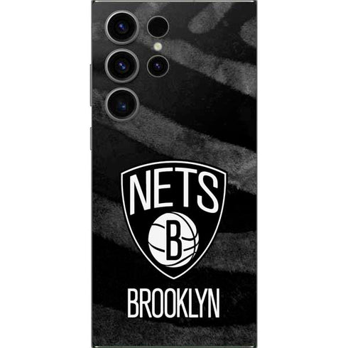 NBA Brooklyn Nets Black Animal Print Galaxy S24 Ultra Skin